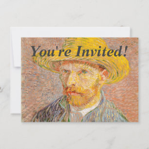 Invitation Autoportrait impressionniste de Vincent Van Gogh