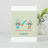 Invitation Autopsist Médicale Humour with Mustache Characters
