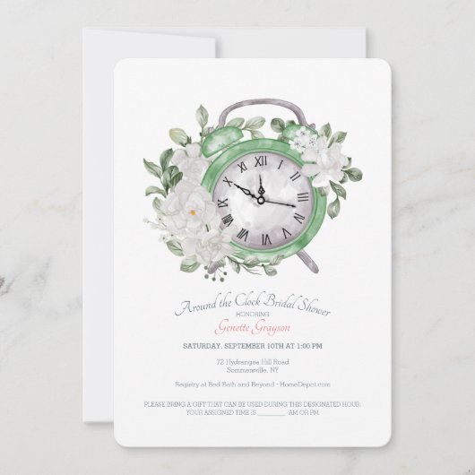 Invitation Autour de la Fête des mariées de l'horloge Invitat (Devant)