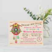 Invitation Autour de la Fête des mariées Folk art Cuckoo (Debout devant)
