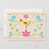 Invitation Autour de la Fête des mariées Folk art Cuckoo (Dos)