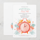 Invitation Autour De La Fête des mariées Horloge (Devant / Derrière)