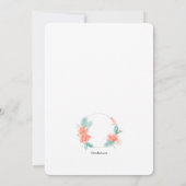 Invitation Autour De La Fête des mariées Horloge (Dos)