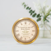 Invitation Autour de l'horloge douche nuptiale (Debout devant)