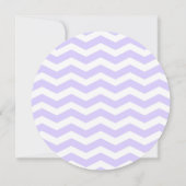 Invitation Autour de l'horloge Lavande d'invitation de douche (Dos)