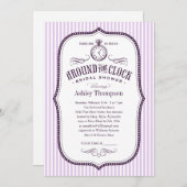 Invitation Autour de l'invitation pourpre lilas de Fête de la (Devant / Derrière)