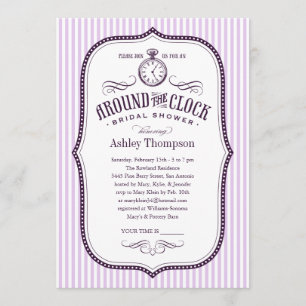 Invitation Autour de l'invitation pourpre lilas de Fête de la