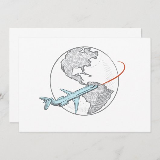 Invitation Autour du monde (Devant / Derrière)