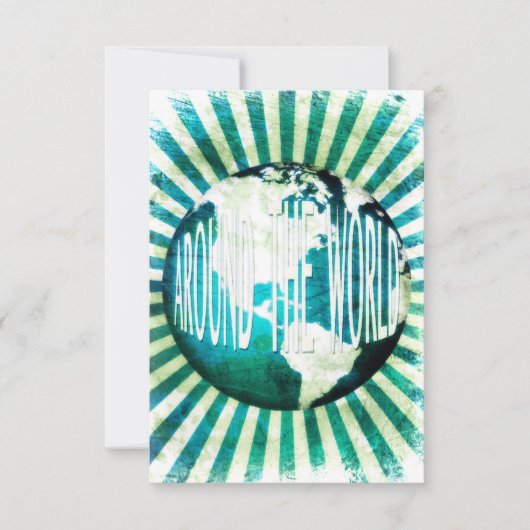 Invitation autour du monde : globe burst (Devant)
