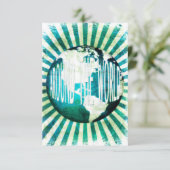 Invitation autour du monde : globe burst (Debout devant)