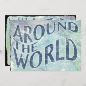 Invitation autour du monde : page passeport (Devant / Derrière)