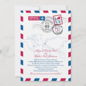 Invitation Autriche Airmail Mariage de coeur (Devant)