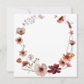 Invitation Autumn Boho Fleurs sauvages est en Baby shower (Dos)