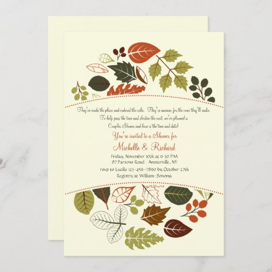 Invitation Autumn Circle (Devant / Derrière)
