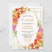 Invitation Autumn Fall Harvest Birthday (Devant)