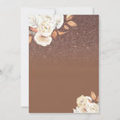 Invitation Autumn Flower Glitter Terracotta 35th Birthday (Dos)