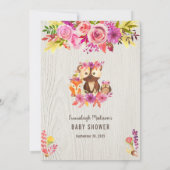 Invitation Autumn Forest Animal connaît maman meilleur jeu de (Dos)