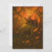 Invitation Autumn Forest Axolotl Birthday (Dos)