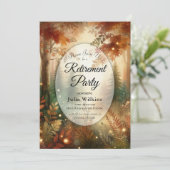 Invitation Autumn Glow Enchanted Forest Retirement Party  (Debout devant)