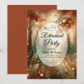 Invitation Autumn Glow Enchanted Forest Retirement Party  (Devant / Derrière)