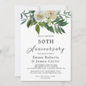 Invitation Autumn Greenery 50e anniversaire de Mariage (Devant)