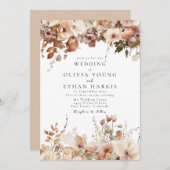 Invitation Autumn Hanging Florals (Devant / Derrière)