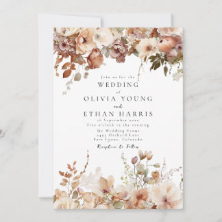 Invitation Autumn Hanging Florals