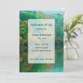 Invitation Autumn Lake Memorial (Debout devant)