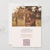 Invitation Autumn Leaves Blush Terracotta Photo Wedding (Dos)