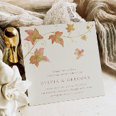 Invitation Autumn Leaves Fall Rehearsal Dinner