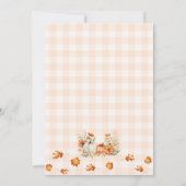 Invitation Autumn Leaves Pumpkin Gingham Thanksgiving Party (Dos)