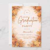 Invitation Autumn Maple Leaves Graduation Party (Devant)