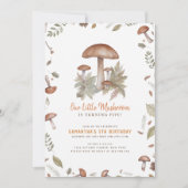 Invitation Autumn Porcini Fête de la Forêt (Devant)