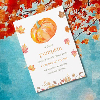 Invitation Autumn Pumpkin Party Invite