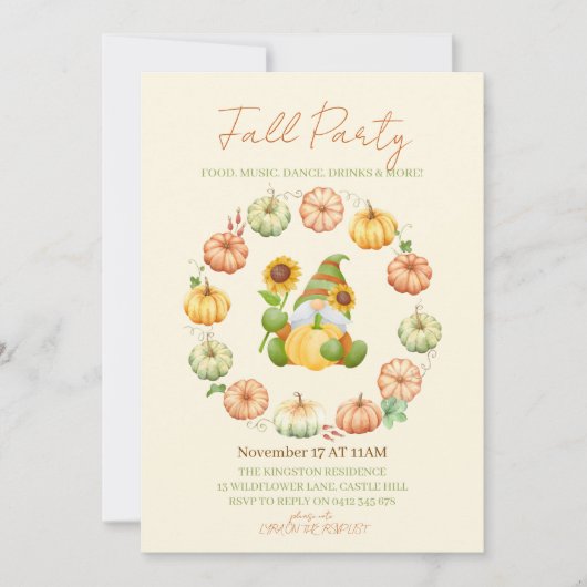 Invitation Autumn Vibes Fall party  (Devant)