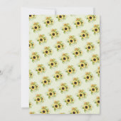 Invitation Autumn Yellow Sunflower BINGO Baby shower Jeu (Dos)