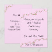 Invitation aux 25 ans de mariage (Devant / Derrière)