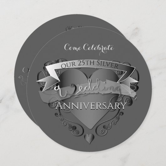 Invitation aux 25 ans de mariage (Devant / Derrière)