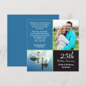 Invitation aux 25 ans de photos de mariage (Devant / Derrière)