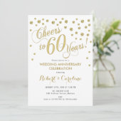 Invitation aux 60 ans de mariage - Or et Blanc (Debout devant)