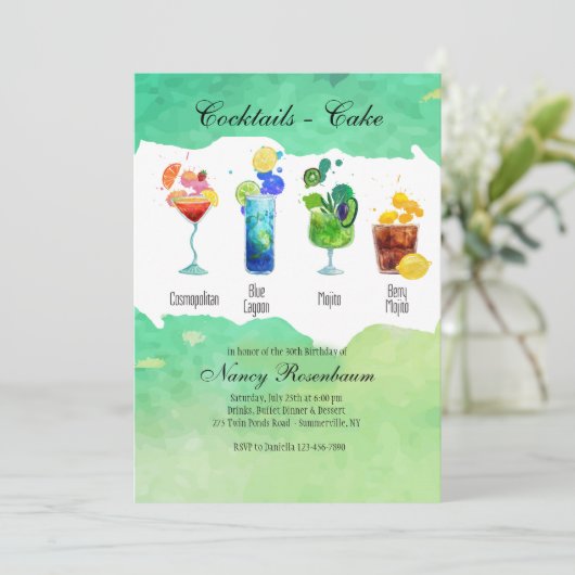 Invitation aux Boissons d'Été (Debout devant)