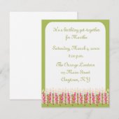 Invitation aux bougies d'anniversaire (Devant / Derrière)