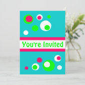 Invitation aux bulles rétro (Debout devant)