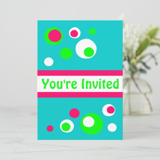 Invitation aux bulles rétro (Debout devant)