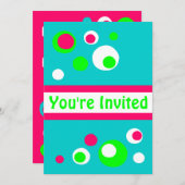 Invitation aux bulles rétro (Devant / Derrière)