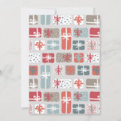 Invitation aux cadeaux de fête de Noël Pattern (Dos)