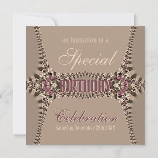 Invitation aux célébrations d'anniversaire (Devant)
