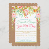 Invitation aux Choses Préférées des Filles Jour (Devant / Derrière)