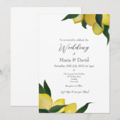 Invitation aux citrons peints à l'huile (Devant / Derrière)