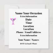 Invitation aux cocktails (Dos)